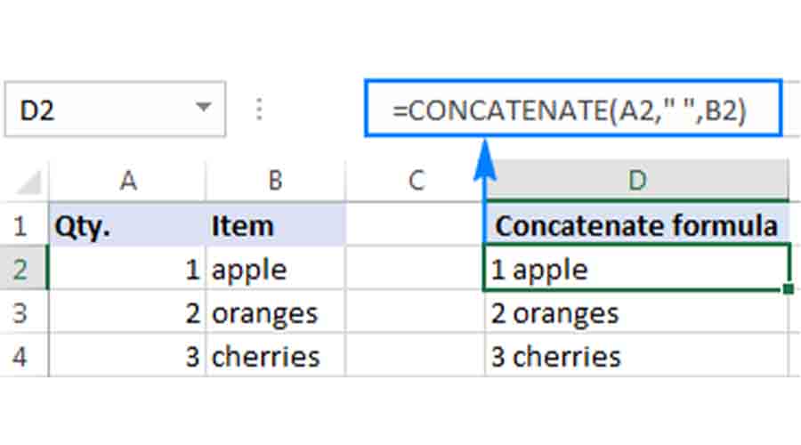 Hàm CONCATENATE